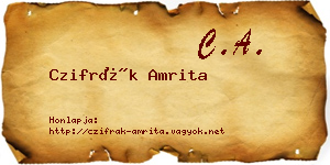 Czifrák Amrita névjegykártya